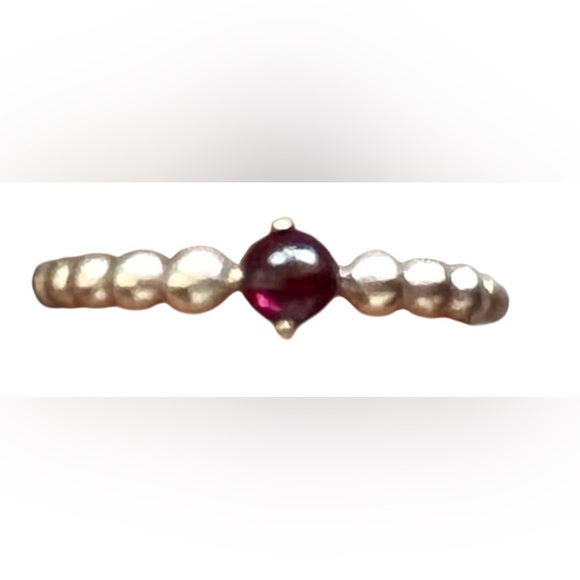 Hostess Pock 💥☄️🥳 Pandora Silver Red Beaded Ring - Picture 2 of 10